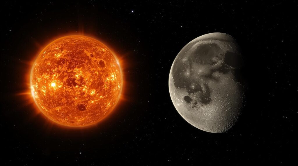 the sun vs moon