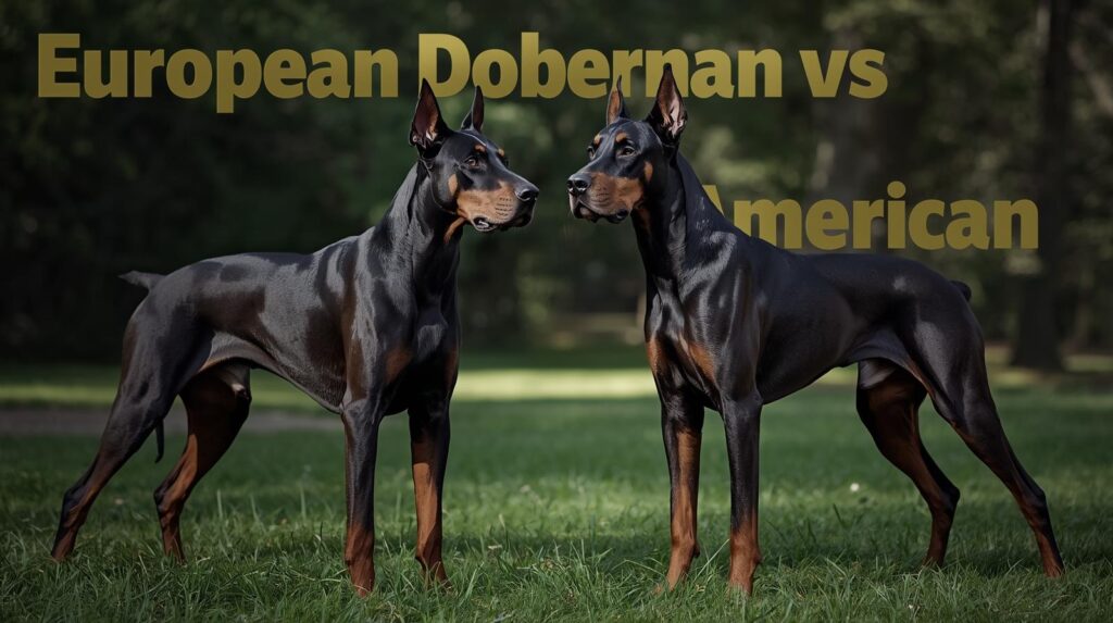 european doberman and american doberman